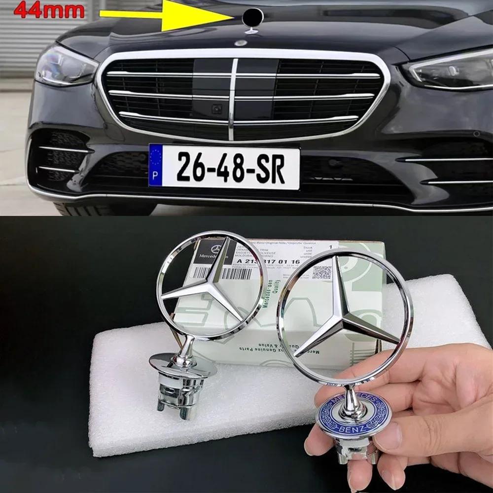 Naklejka na samochód 2025 Gorące 1 szt. Emblemat Mercedes Benz Gwiazda Maska Samochodu Logo na przód dla Mercedes Benz W202 W203 W204 W208 W210 W220 W