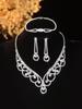 European Style Diamond-Inlaid Evening Necklace & Jewelry Set for Brides