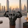 Yousheng 3D Printed Pen Holder, Muscular Man Figure, Creative Desk Organizer for Pens And Makeup Brushes, Funny Funny Fitness Enthusiast Gift