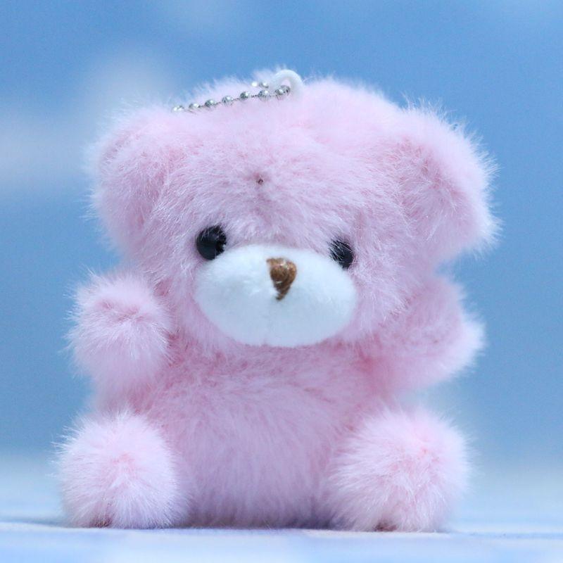 Adorable Plush Bear Keychain Cute Cartoon Animal Doll With Super Soft Material