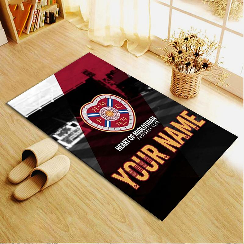 Custom Name Heart of Midlothian Carpet Rug for Living Room Bedroom Home Sofa Decoration,Kids play Non-slip Floor Mat