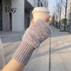 Winter Warm Fleece Lined Mittens 1 Pair Fingerless Gloves, Half Finger Mittens, Ladies Gloves Soft Fuzzy Thermal for Driving Writing Typing Flip Top