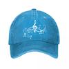 Vintage Music Note Baseball Cap  New Vintage Washed Cotton Baseball Cap Parent Kids Sun Hats