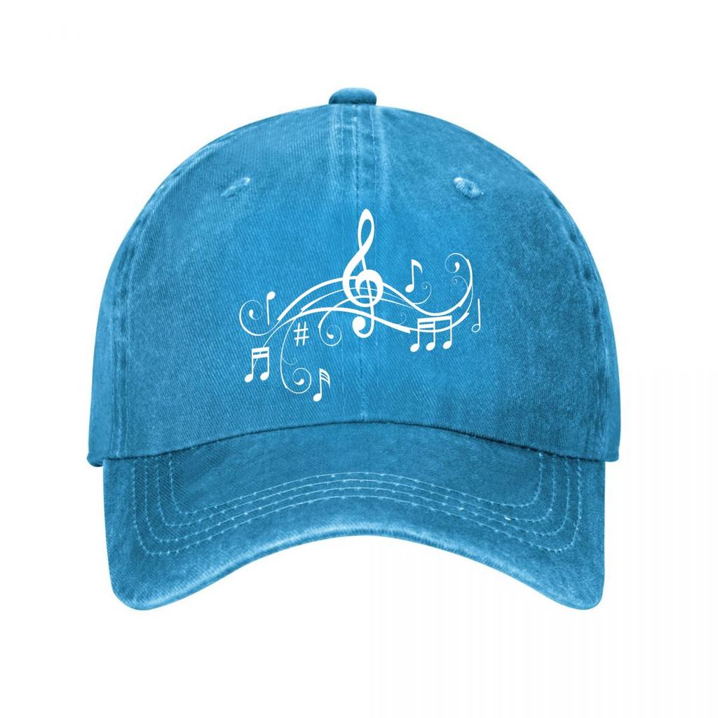 Vintage Music Note Baseball Cap New Vintage Washed Cotton Baseball Cap Parent Kids Sun Hats