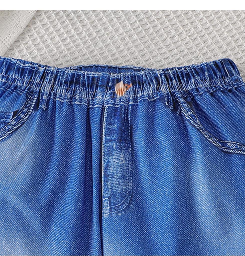 Stilingas mergaičių trijų dalių džinsinis komplektas: 2025 m. Pavasario ir Rudens Kolekcija su Pagrindiniais Marškiniais ir Liemene