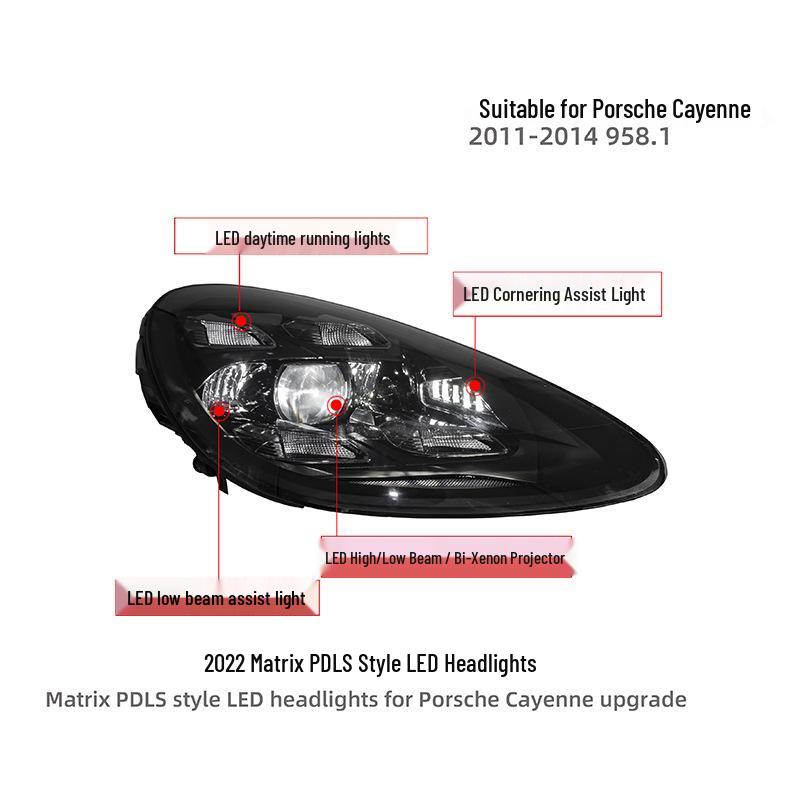 11-14 Porsche Cayenne PDLS Matrix Headlight Assembly