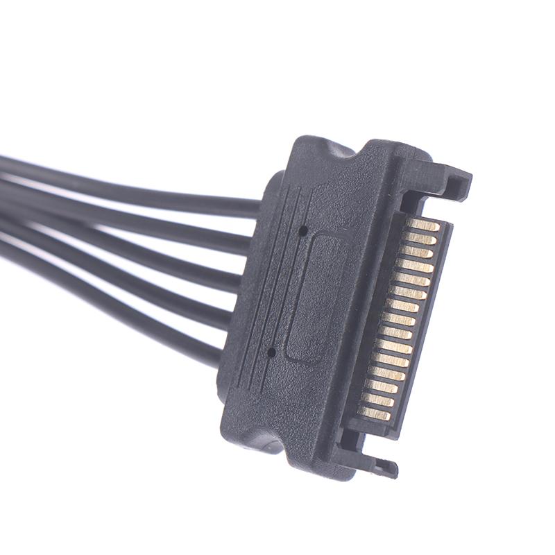 Sata til 15 pins hann-til-hunn strømforlengelseskabel HDD Ssd Sata strømkabel 20 cm