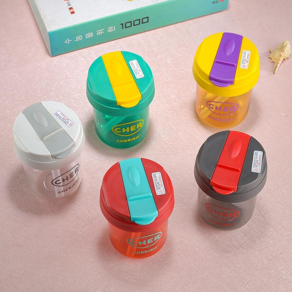 300mL Straw Cup Mini Milk Coffee Cup Cartoon Drinking Tumbler  for Kids