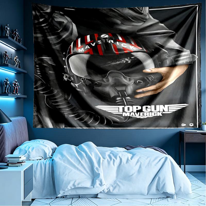 Top Gun Print Tapestry, Lightweight Wall Hanging, for Bedroom, Dorm, Living Room, Home Art Decor, Birthday Christmas Gift for Friends