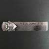 Premium Stainless Steel Beard Comb Fine Tooth Scalp Grooming Tool for Dandruff Removal Portable Men Hair Styling
