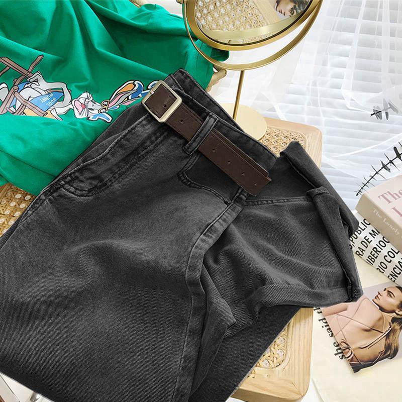 2021 Autumn/Winter Women's High-Waist Slim-Fit Korean Harem Jeans