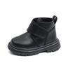 Children's Spring/Autumn Solid Short Boots – Boys' Fashion, Girls' Soft-Sole Anti-Slip Ankle Boots, Leather Boots