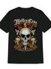 Black Polyester Men's Vintage Band Graphic Tee | Casual Crew Neck T-Shirt