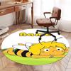 Custom Name Maya the Bee Printed Round Rug Carpet Chair Rug Area Rug Entryway Doormats,for Office Chair Living Room Bedroom Kitchen Room.