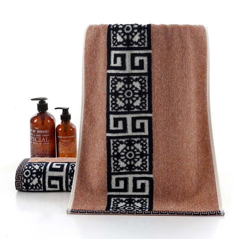 Adult Men's High Quality Cotton Retro Soft Washcloth Travel Hotel Portable Towel Beach Sun Bath Gym Running Sweat Towel Toallas