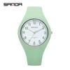 Sanda Beliebte Jugend Trendige Unisex Silikonuhr - Bonbonfarbe, Einfaches Design, Wasserdicht, Studentenfreundliche Armbanduhr