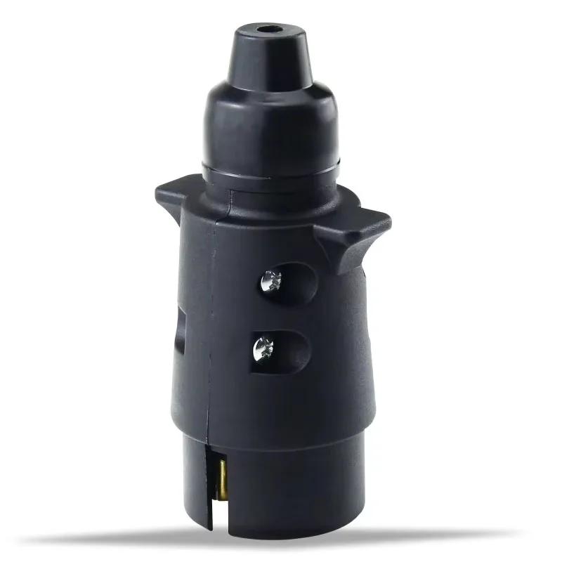 1PC 12V 7 Way Standard European Round Car Plug Connector Plastic 7 Pin Socket Plugs For Trailers RVs Car Accessories