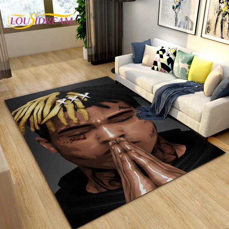 Legend Star Hip Hop Art Rapper Area Rug Large,Carpet Rug for Living Room Bedroom Sofa Doormat Decoration,Kids Non-slip Floor Mat