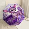 1PC Deer Butterfly Umbrella-8-Rib Reinforced, Automatic Open, Lightweight & Durable, Fashion Accessory for Outdoor, J0381