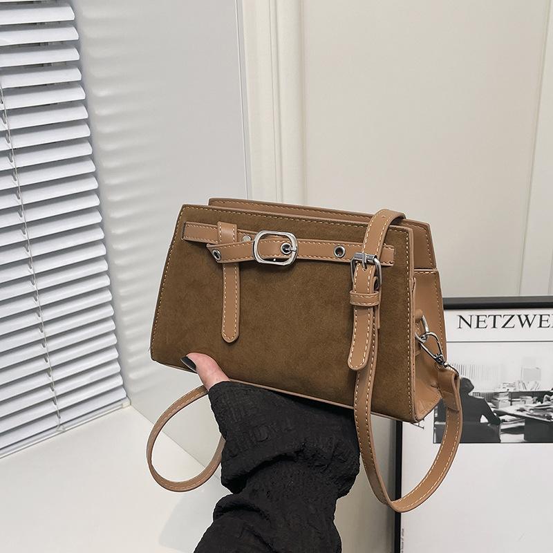 Retro Style Simple Matte Shoulder Small Square Bag Women's Bag New Small Bag Versatile Messenger Bag