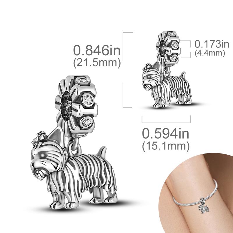 New Copper Plated Cute Dog Pets Charms Beads Fit Original Bracelet Charms Diy For Women Pendant Beads Jewelry Gift