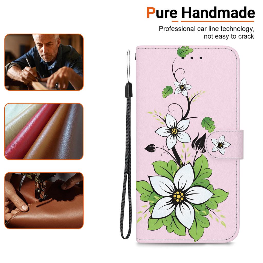 Custodia In Pelle A Portafoglio Con Supporto Per Honor Magic 6 Lite - Fantasia Marmo Blu