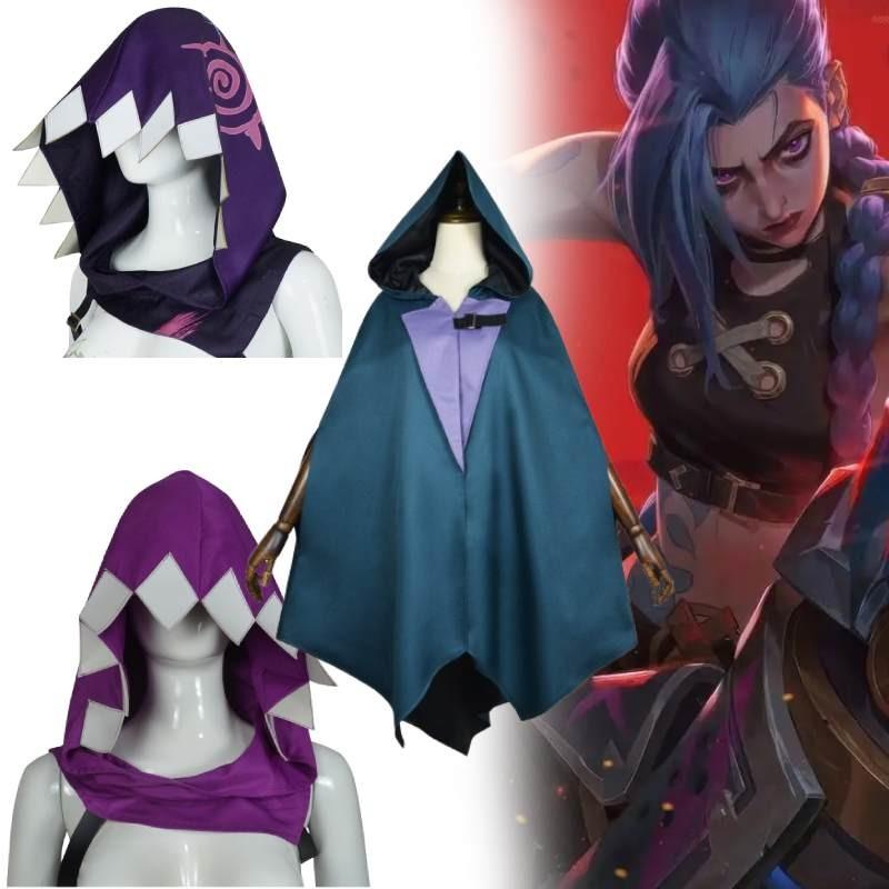 Arcane League Of Legends Jinx Cosplay Cloak With Polyester Fabric For Halloween And Role Play