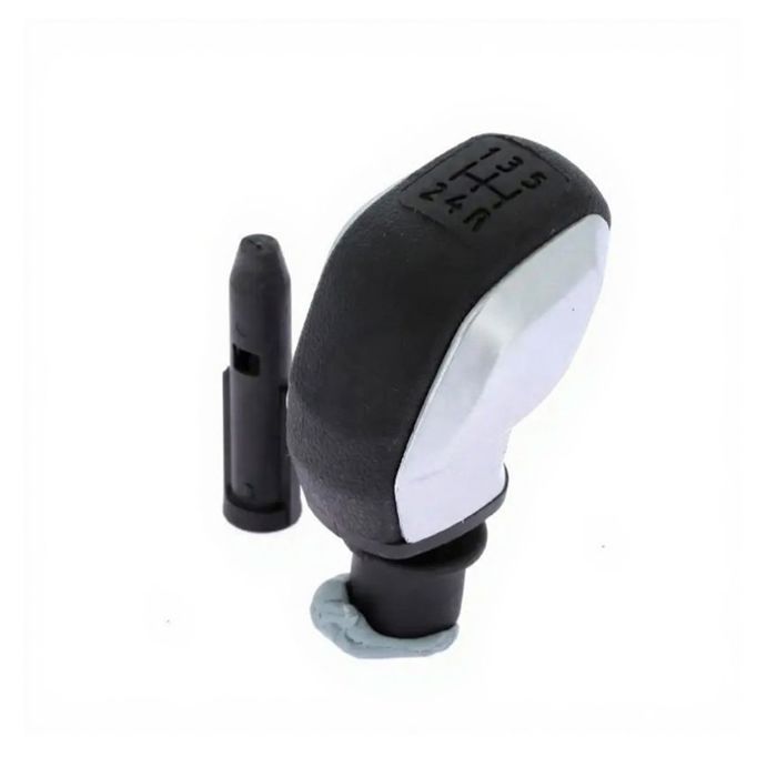 

Pommeau de levier de vitesse chrome et noir avec manchon intégré – Peugeot, Citroën et DS – OEM 16088722ZD / 96738471VV