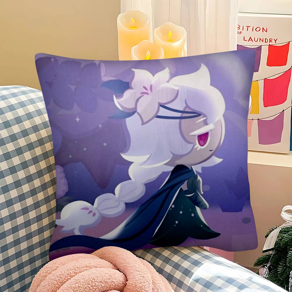 pc White Lily CCookie Run Kingdom Pillow Case Fashion Square Pillowcase Bedroom Sofa Room Ins Decoration Leisure