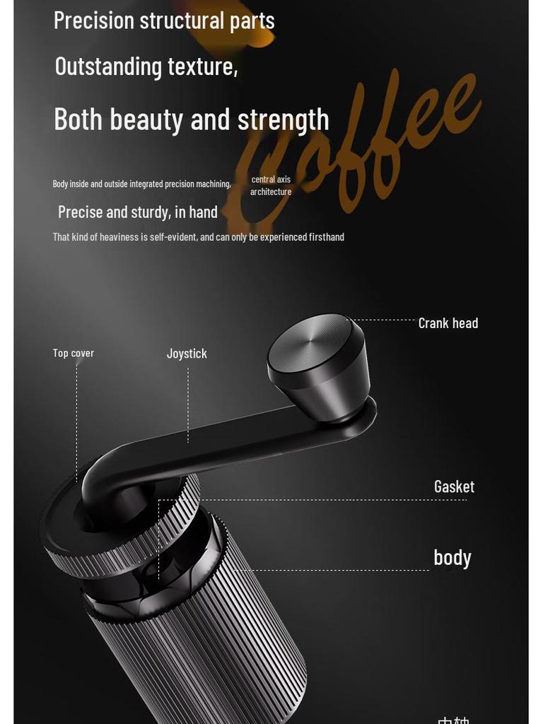 Mini Manual Hand Crank Coffee Grinder - Portable, Adjustable Coarseness, for Home & Outdoor Use