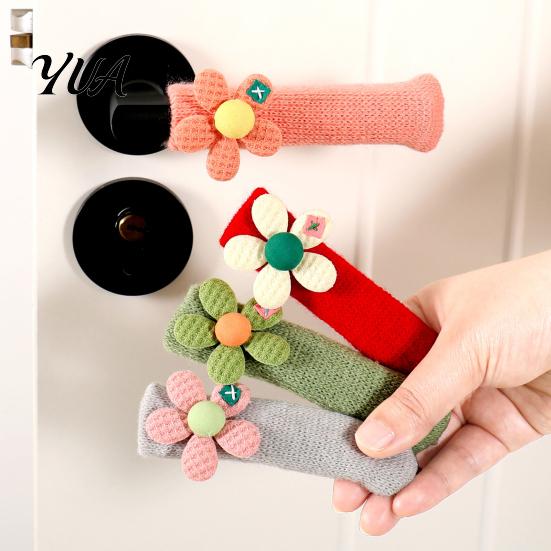 Silent Furniture Leg Protectors Knitted Doorknob Covers, Thick Anti?Slip Feet Protector Sleeves, Door Handle Covers Cushion Pads, Floor for Knobs &