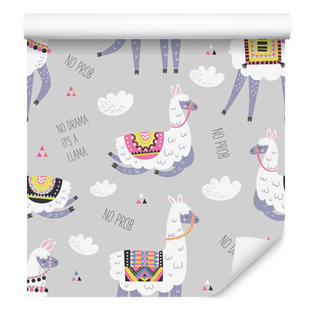Clouds, animals, and llama wallpaper for living room and bedroom 50x1000