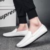 Fashion Men Casual Shoes Italian Loafers Moccasins Slip On Genuine Leather Mens Shoes Flats Breathable Footwear Male Driving Soft Shoes