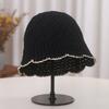 Chic Round Top Wide Brim Fisherman Hat Women Sun Hat Korean Hollow Out Breathable