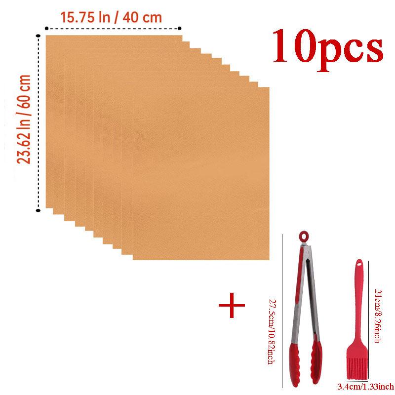 60*40cm Non-stick BBQ Grill Mat Baking Mat Barbecue Tool Cooking Grill Sheet Heat Resistance Kitchen BBQ Tool
