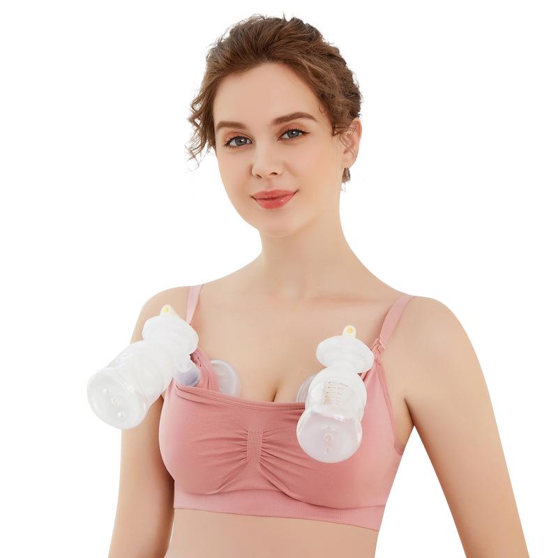 Hands-Free Wireless Nursing & Pumping Bra with Top-Open Buckle