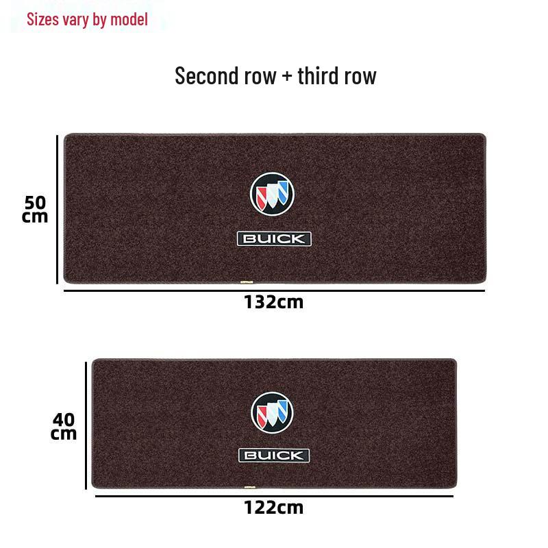 Buick GL8 Land Shang Middle Row Carpet Floor Mats - Custom Interior Wooden Foot Pads