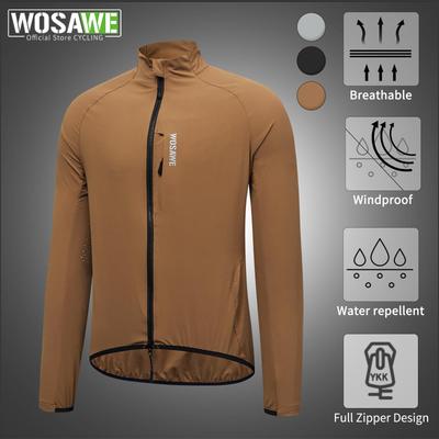 Wosawe מעיל רוח לגברים ולנשים לקיץ לאופני כביש, חסין רוח, חסין שמש, עמיד למים, מעיל רכיבה