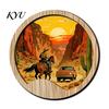 Boho Theme Wall Decorations Forest Sunset Scenery 2D Wood Hanging, Wooden Art Sign, Decorative Crafts for Walls Nature Tree Decor Bedroom Living Room