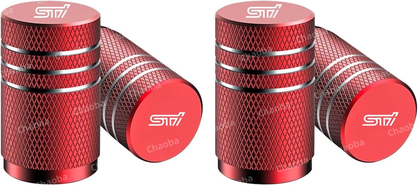 

Subaru STI Valve Stem Cap, Tire Valve, Car, Air Valve Cat, Car & Bike, Subaru STI красный