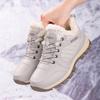 TUINANLE Couple Outdoor Hiking Shoes Warm Plush Flat Lace Breathable Soft Sole Low-top Boots Unisex Camping