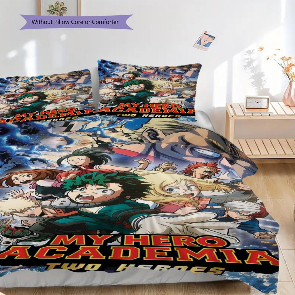 Hero Academia Two Heroes Threepiece Set 1 Duvet Cover 2 Pillowcase Without Core Soft And Comfortable Gift Duvet Cover And Pillowcase