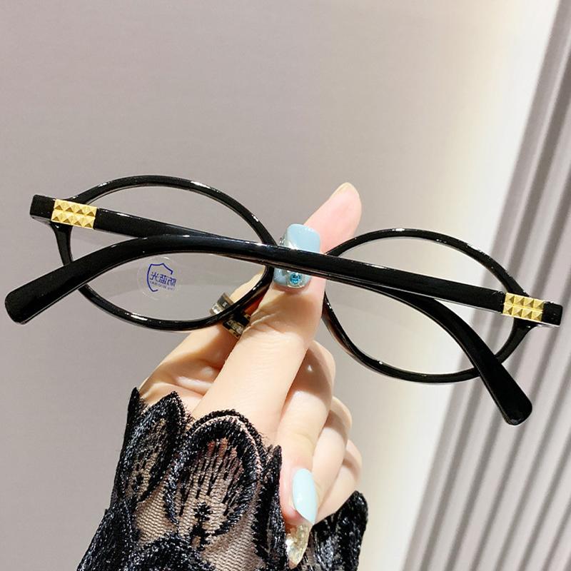 Anti Blue Light Small Oval Frame Minus Eyeglasses Vintage Women Men'S Finished Near Sight Glasses Retro Optical Myopia Eyewear
