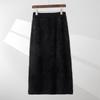 Stylish Thick Pure Cashmere Brushed Knit Slimming Skirt