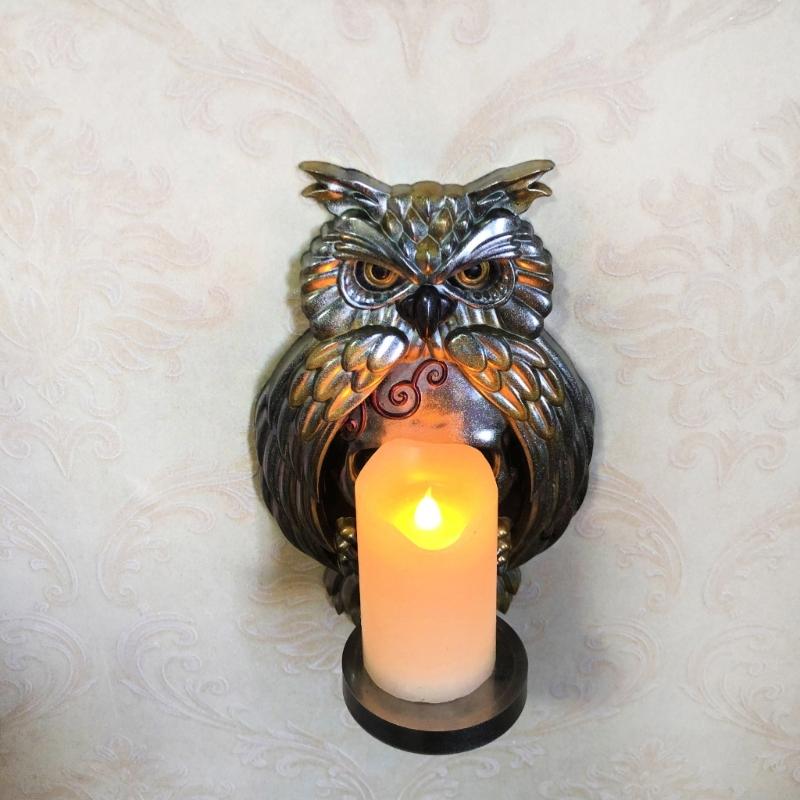 Stampi Portacandele Gufo e Teschio Creativi Decorazione Murale Silicone Stampo Porta Candela per Realizzazione Fai da Te Portacandele