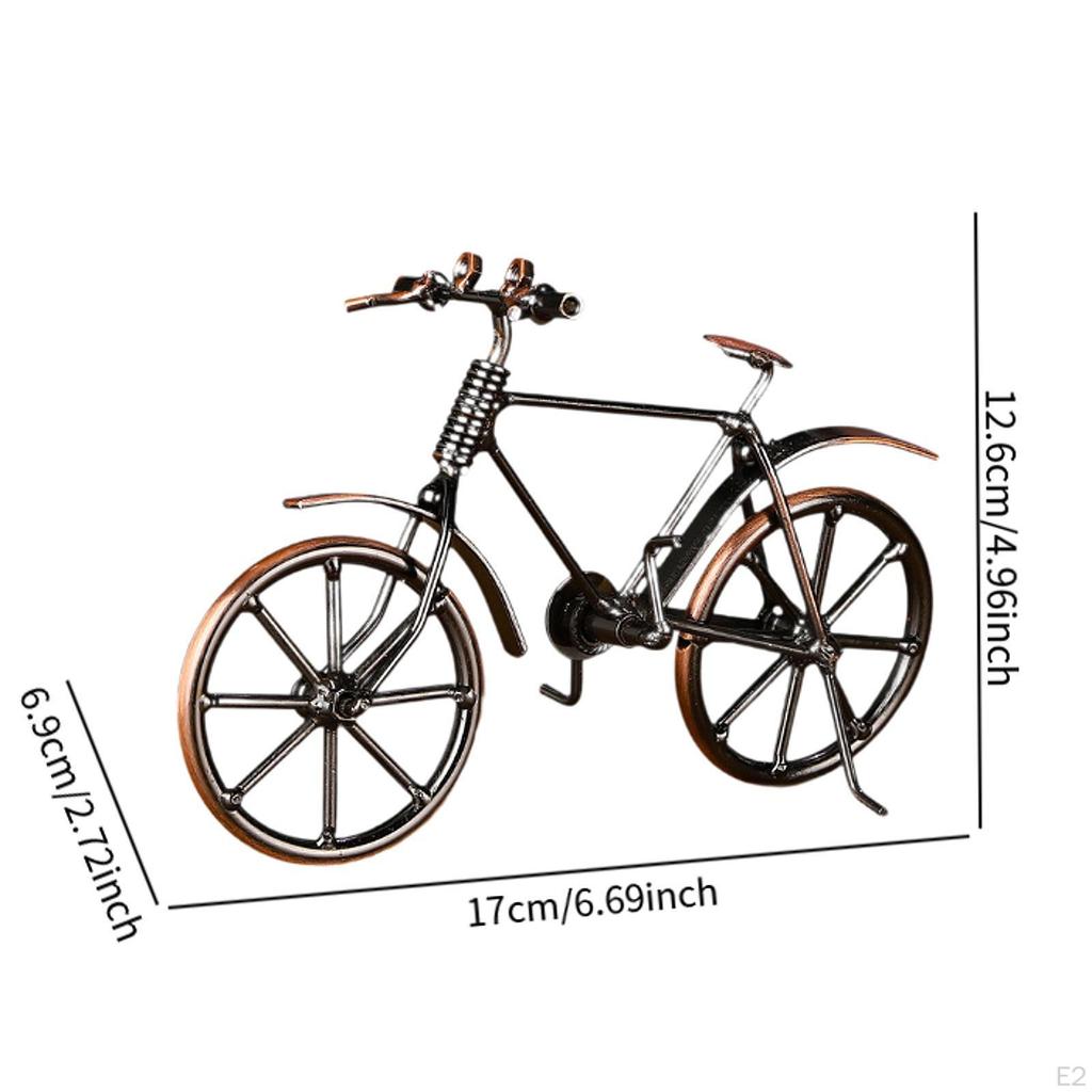 Iron Art Model,Vintage, Ornament,Sculpture,Miniature,Metal Bike Statue,Ironwork Figurine for