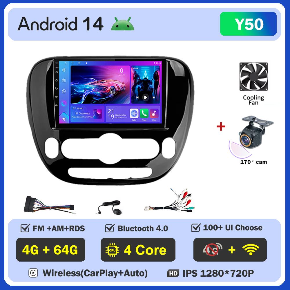 For KIA Soul 2013-2019 Car Radio Player Car Carplay Screen Autoradio Mirror Link Car Intelligent Systems Touch Screen AutoMotive