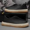 New Summer Men's Leather Moccasins Fashion Black Slip-on Men Casual Shoes Comfortable Flat Man Loafers Leisure Hey Dude Shoes