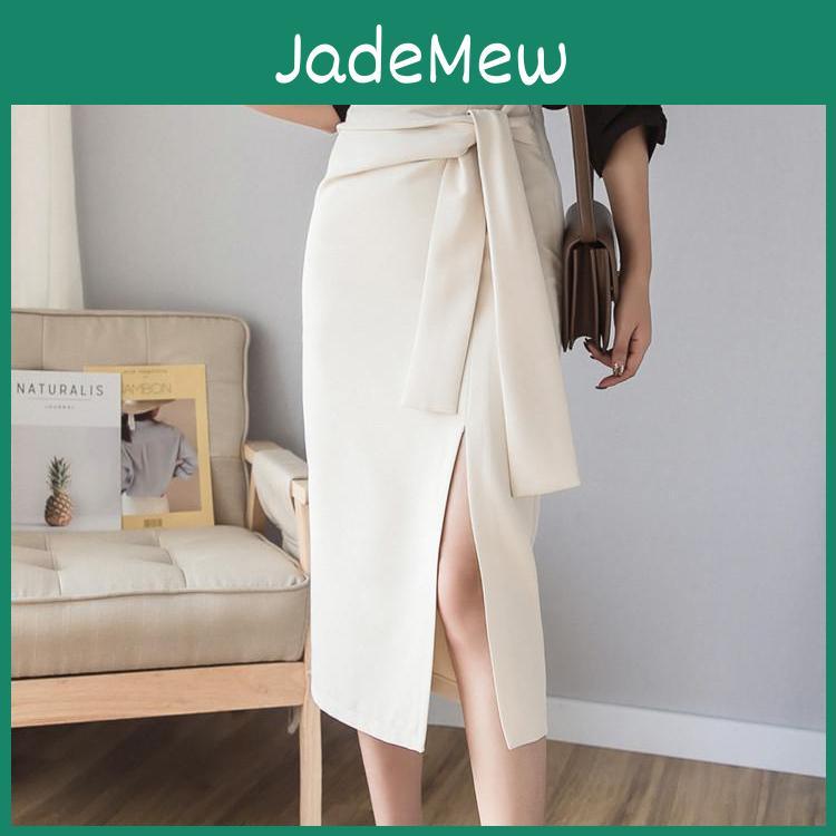 Medium Bandage Length Fashion Summer Office Skirt Slim One Step Split Sexy Work Wear Skirts