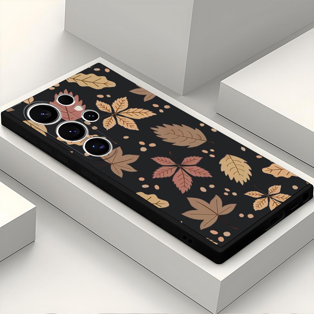 Ins Beautiful Style Retro Autumn Maple Leaf Samsung S26edge Mobile Phone Case TPU Soft Case S25Ultra Protective Case